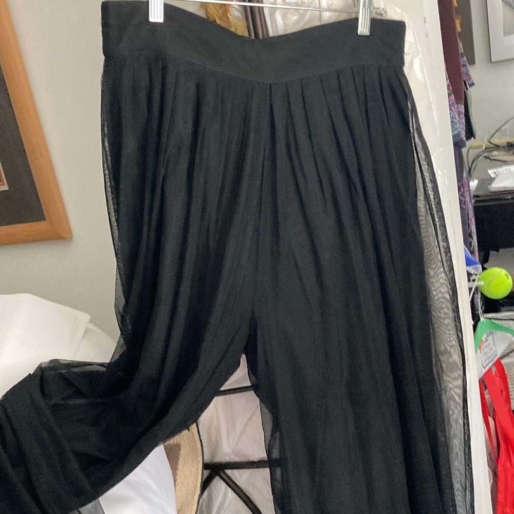 Black evening pants